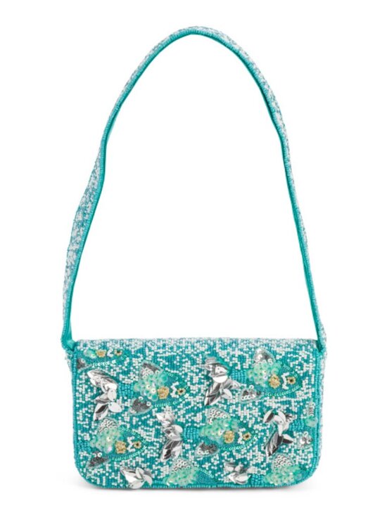 MADE IN INDIA Handbags - MADE IN INDIA Blue Beaded Sardine Shoulder Bag